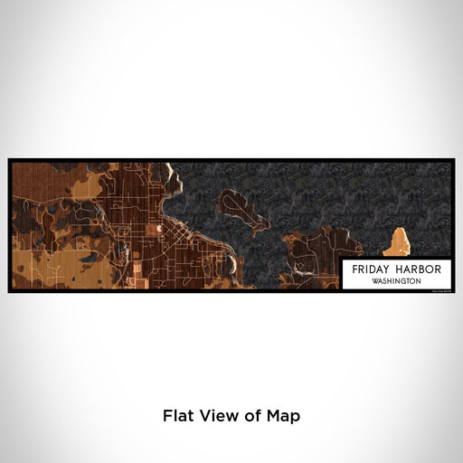 Flat View of Map Custom Friday Harbor Washington Map Enamel Mug in Ember