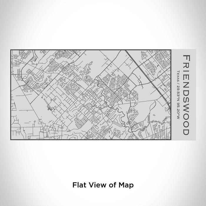 Rendered View of Friendswood Texas Map Engraving on 17oz Stainless Steel Insulated Cola Bottle