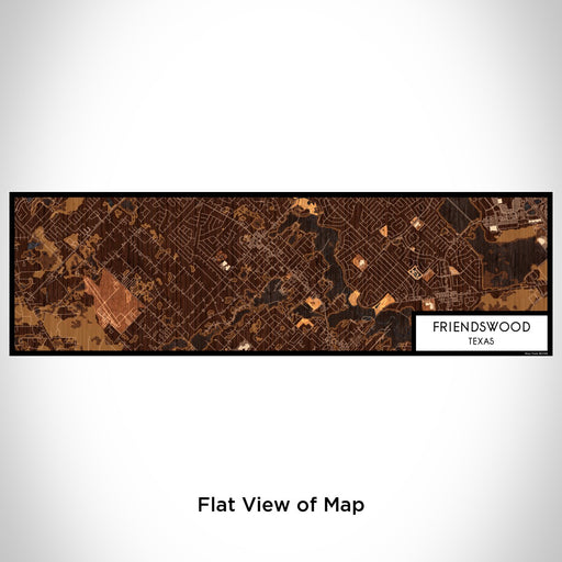 Flat View of Map Custom Friendswood Texas Map Enamel Mug in Ember