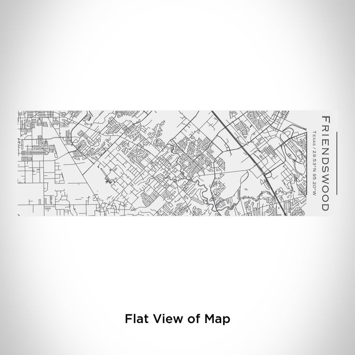 Rendered View of Friendswood Texas Map Engraving on 10oz Stainless Steel Insulated Cup with Sliding Lid in White