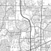 Frisco Texas Map Print in Classic Style Zoomed In Close Up Showing Details
