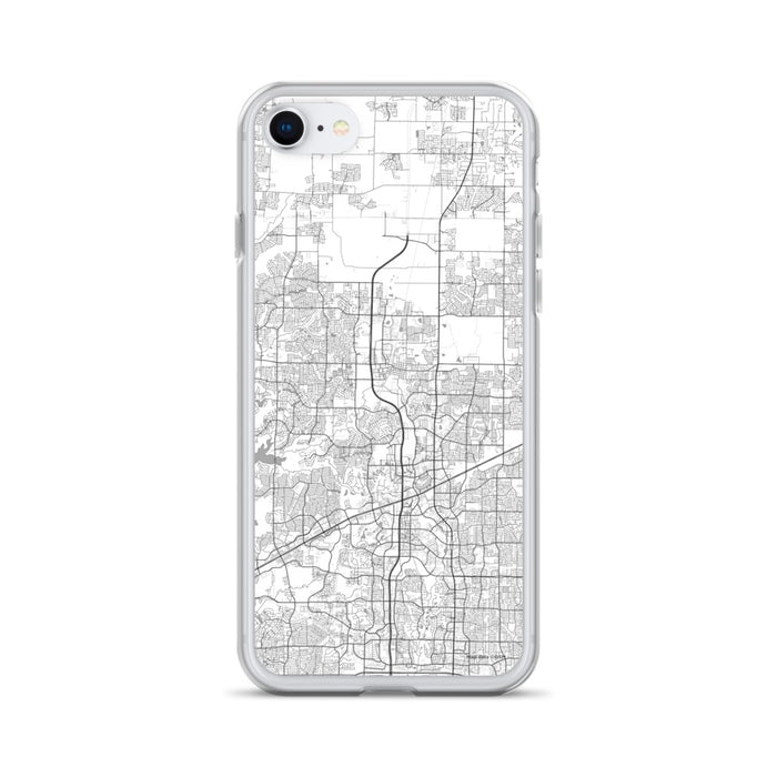 Custom Frisco Texas Map iPhone SE Phone Case in Classic