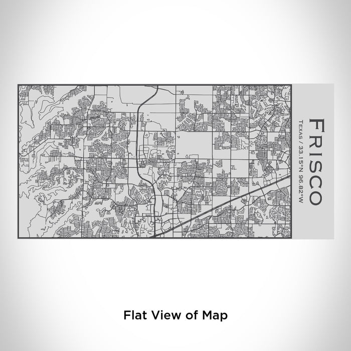 Rendered View of Frisco Texas Map Engraving on 17oz Stainless Steel Insulated Cola Bottle