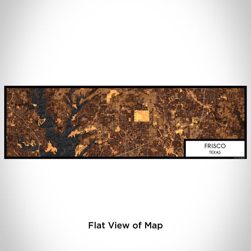 Flat View of Map Custom Frisco Texas Map Enamel Mug in Ember