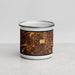 Front View Custom Frisco Texas Map Enamel Mug in Ember