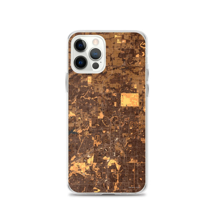 Custom Frisco Texas Map iPhone 12 Pro Phone Case in Ember