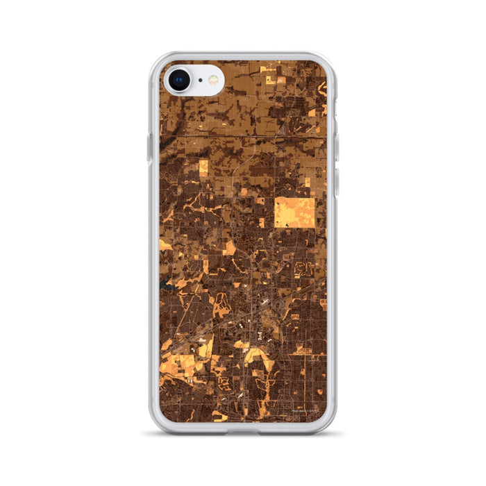 Custom Frisco Texas Map iPhone SE Phone Case in Ember