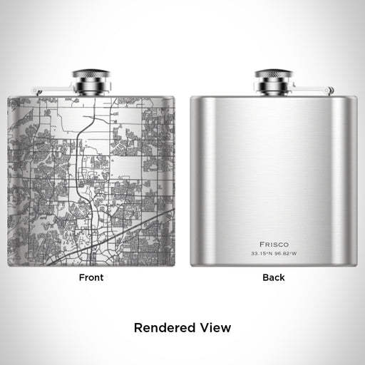 Rendered View of Frisco Texas Map Engraving on undefined
