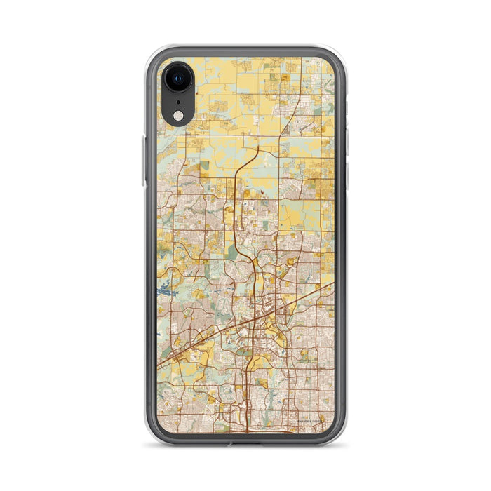 Custom Frisco Texas Map Phone Case in Woodblock