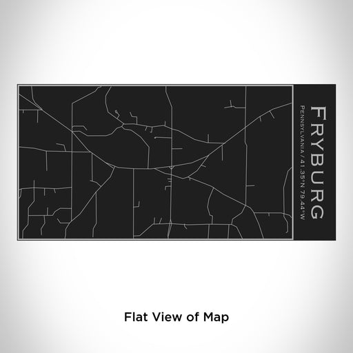 Rendered View of Fryburg Pennsylvania Map Engraving on 17oz Stainless Steel Insulated Cola Bottle in Black