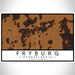 Fryburg Pennsylvania Map Print Landscape Orientation in Ember Style With Shaded Background