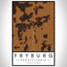 Fryburg Pennsylvania Map Print Portrait Orientation in Ember Style With Shaded Background
