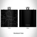 Rendered View of Fryburg Pennsylvania Map Engraving on 6oz Stainless Steel Flask in Black