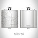 Rendered View of Fryburg Pennsylvania Map Engraving on 6oz Stainless Steel Flask