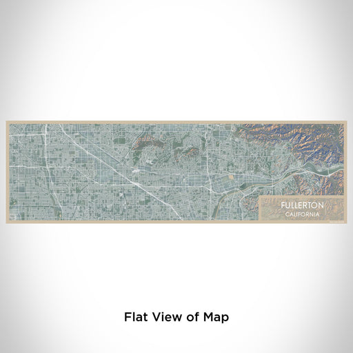 Flat View of Map Custom Fullerton California Map Enamel Mug in Afternoon