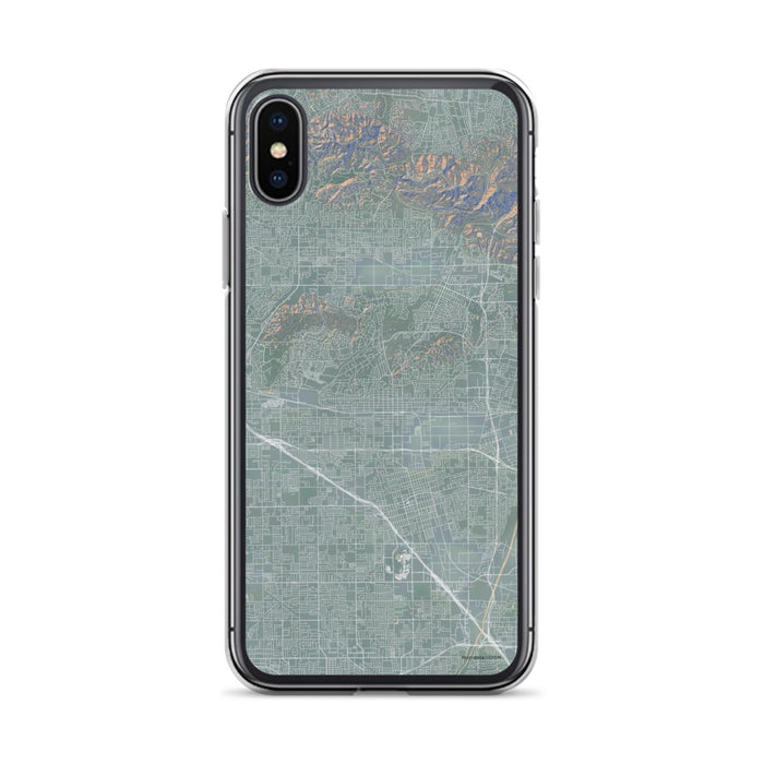 Custom iPhone X/XS Fullerton California Map Phone Case in Afternoon