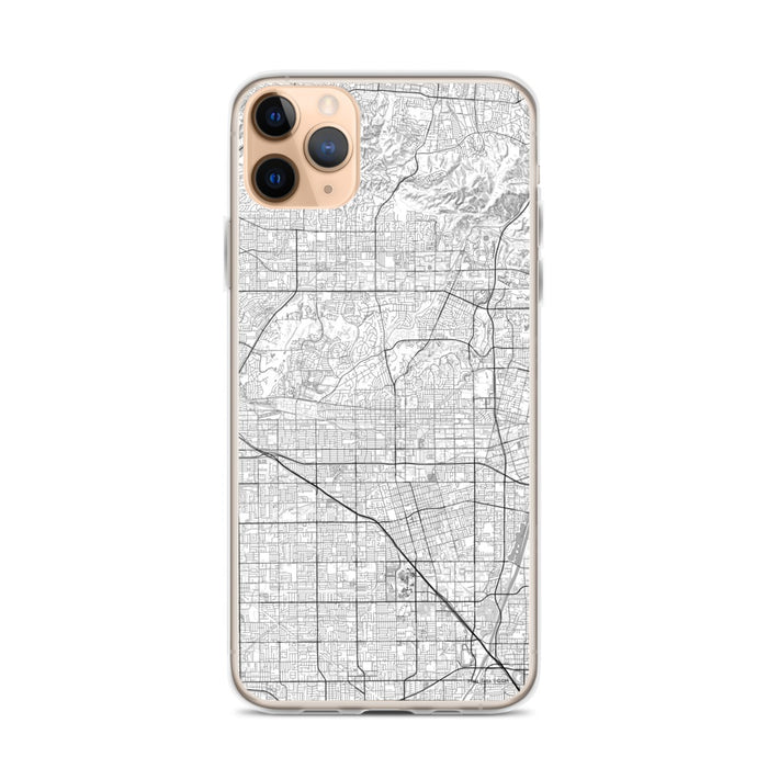 Custom iPhone 11 Pro Max Fullerton California Map Phone Case in Classic