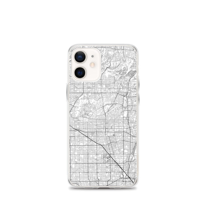 Custom iPhone 12 mini Fullerton California Map Phone Case in Classic