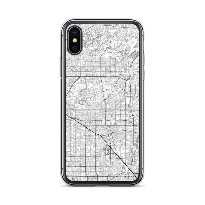 Custom iPhone X/XS Fullerton California Map Phone Case in Classic
