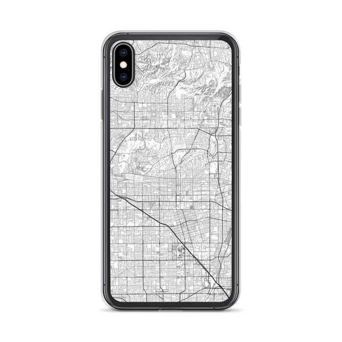 Custom iPhone XS Max Fullerton California Map Phone Case in Classic