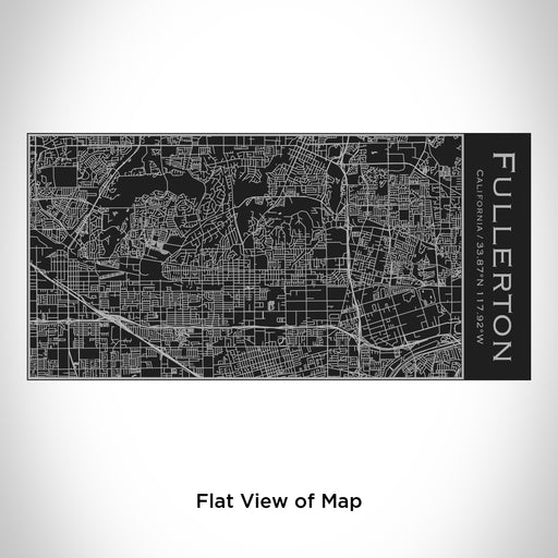 Rendered View of Fullerton California Map Engraving on 17oz Stainless Steel Insulated Cola Bottle in Black