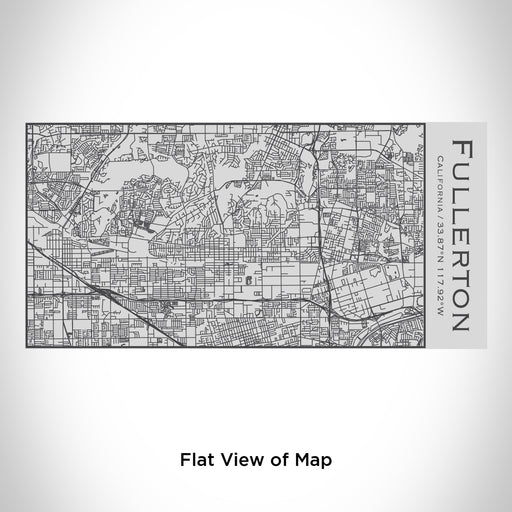Rendered View of Fullerton California Map Engraving on 17oz Stainless Steel Insulated Cola Bottle