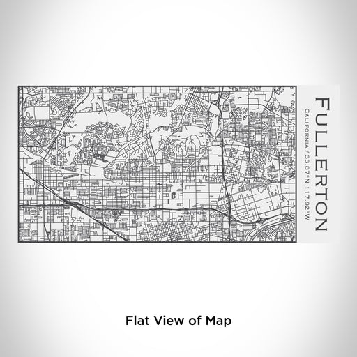 Rendered View of Fullerton California Map Engraving on 17oz Stainless Steel Insulated Cola Bottle in White