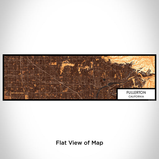 Flat View of Map Custom Fullerton California Map Enamel Mug in Ember