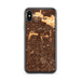 Custom iPhone X/XS Fullerton California Map Phone Case in Ember