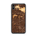 Custom iPhone XS Max Fullerton California Map Phone Case in Ember