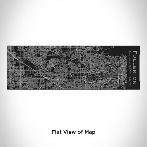 Rendered View of Fullerton California Map Engraving on 10oz Stainless Steel Insulated Cup with Sliding Lid in Black