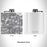 Rendered View of Fullerton California Map Engraving on 6oz Stainless Steel Flask in White
