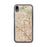 Custom iPhone XR Fullerton California Map Phone Case in Woodblock