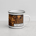 Right View Custom Fuquay-Varina North Carolina Map Enamel Mug in Ember