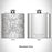 Rendered View of Fuquay-Varina North Carolina Map Engraving on 6oz Stainless Steel Flask