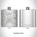 Rendered View of Fuquay-Varina North Carolina Map Engraving on 6oz Stainless Steel Flask