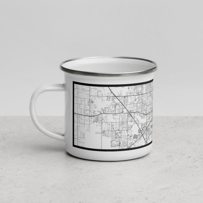 Left View Custom Gainesville Florida Map Enamel Mug in Classic