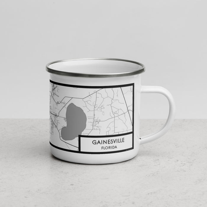 Right View Custom Gainesville Florida Map Enamel Mug in Classic