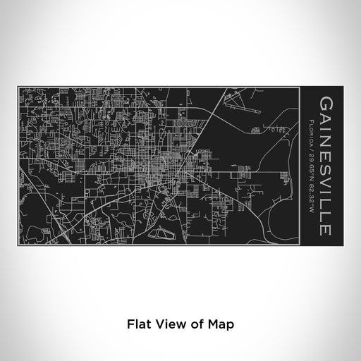 Rendered View of Gainesville Florida Map Engraving on 17oz Stainless Steel Insulated Cola Bottle in Black