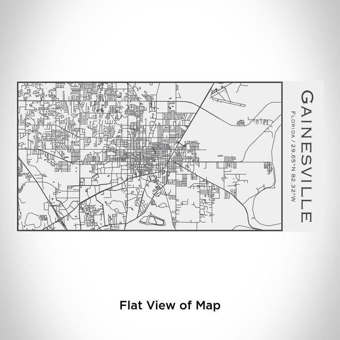 Rendered View of Gainesville Florida Map Engraving on 17oz Stainless Steel Insulated Cola Bottle in White
