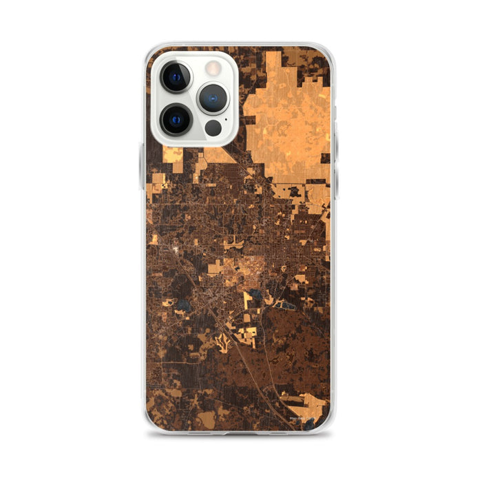 Custom Gainesville Florida Map iPhone 12 Pro Max Phone Case in Ember