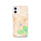 Custom Gainesville Florida Map iPhone 12 Phone Case in Watercolor