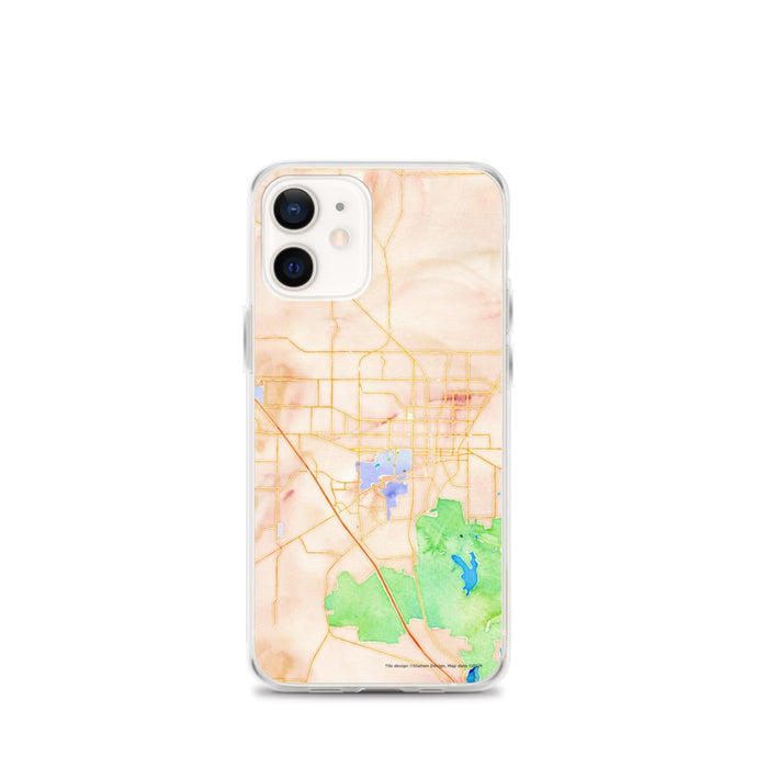 Custom Gainesville Florida Map iPhone 12 mini Phone Case in Watercolor