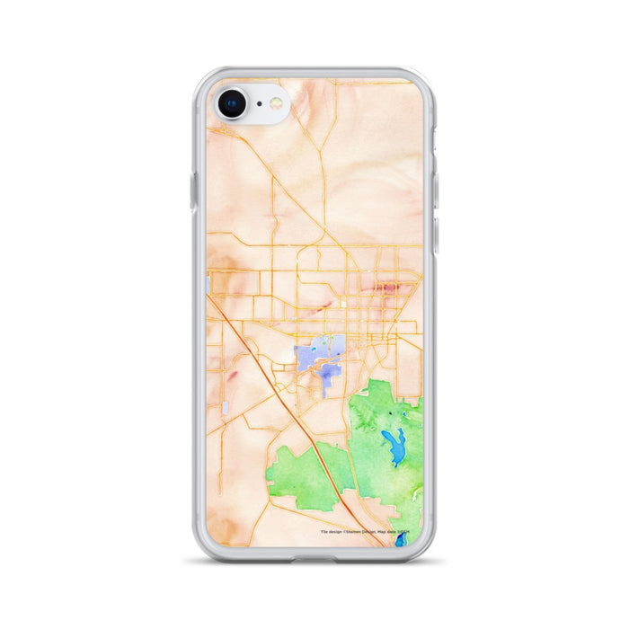 Custom Gainesville Florida Map iPhone SE Phone Case in Watercolor