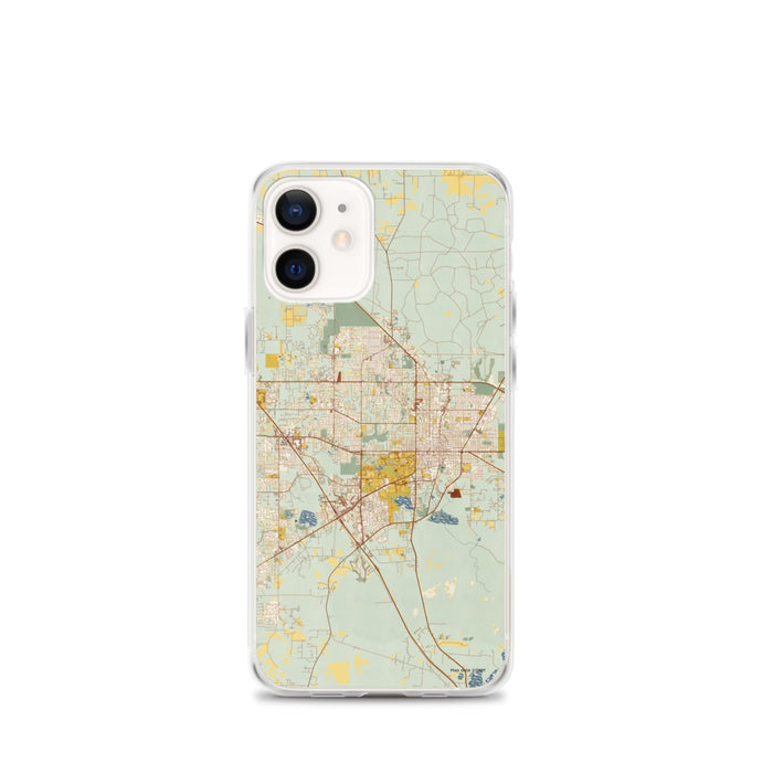 Custom Gainesville Florida Map iPhone 12 mini Phone Case in Woodblock