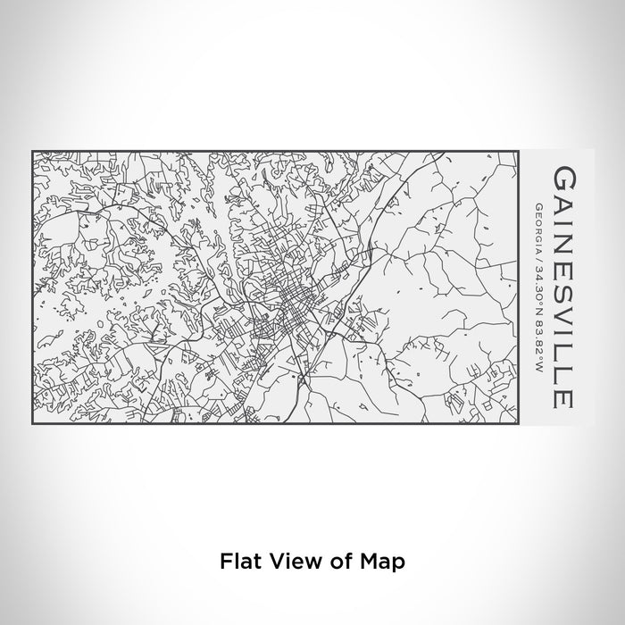 Rendered View of Gainesville Georgia Map Engraving on 17oz Stainless Steel Insulated Cola Bottle in White