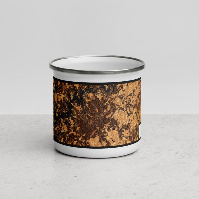 Front View Custom Gainesville Georgia Map Enamel Mug in Ember