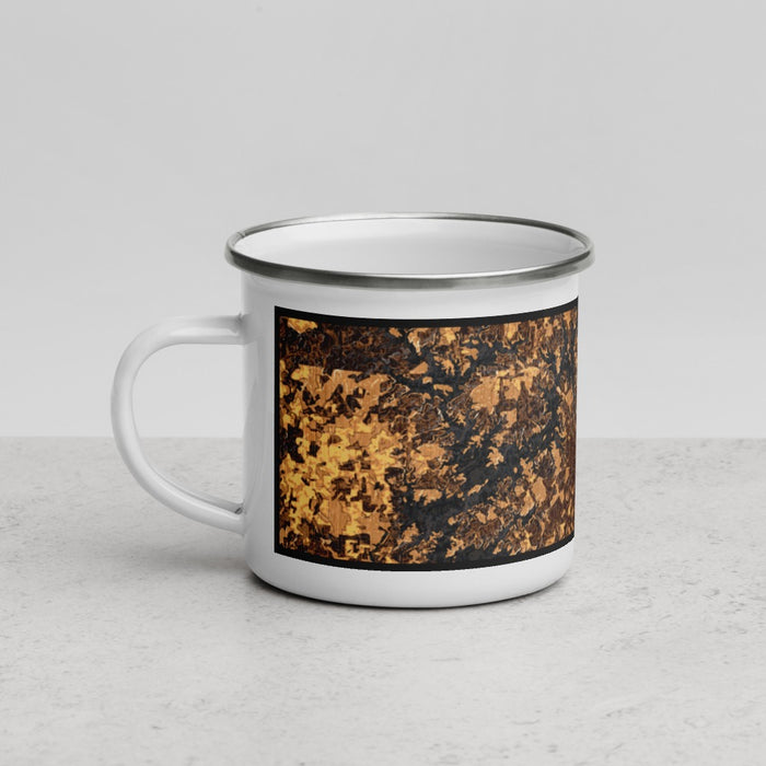 Left View Custom Gainesville Georgia Map Enamel Mug in Ember