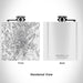 Rendered View of Gainesville Georgia Map Engraving on 6oz Stainless Steel Flask in White