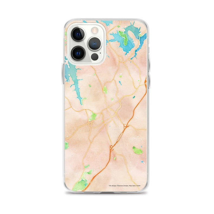 Custom Gainesville Georgia Map iPhone 12 Pro Max Phone Case in Watercolor